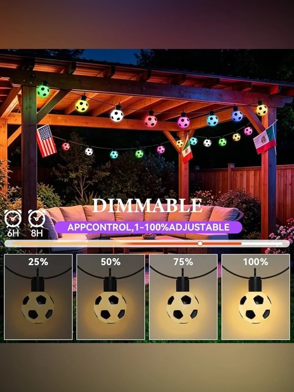SOCCER BALL SMART STRING LIGHTS